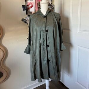 Maralyce Ferree Olive Raincoat Large